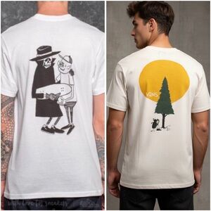 Bundle Of 2 Men’s Short Sleeve T Shirt Skater Death & Yusuke Outdoor Size Med